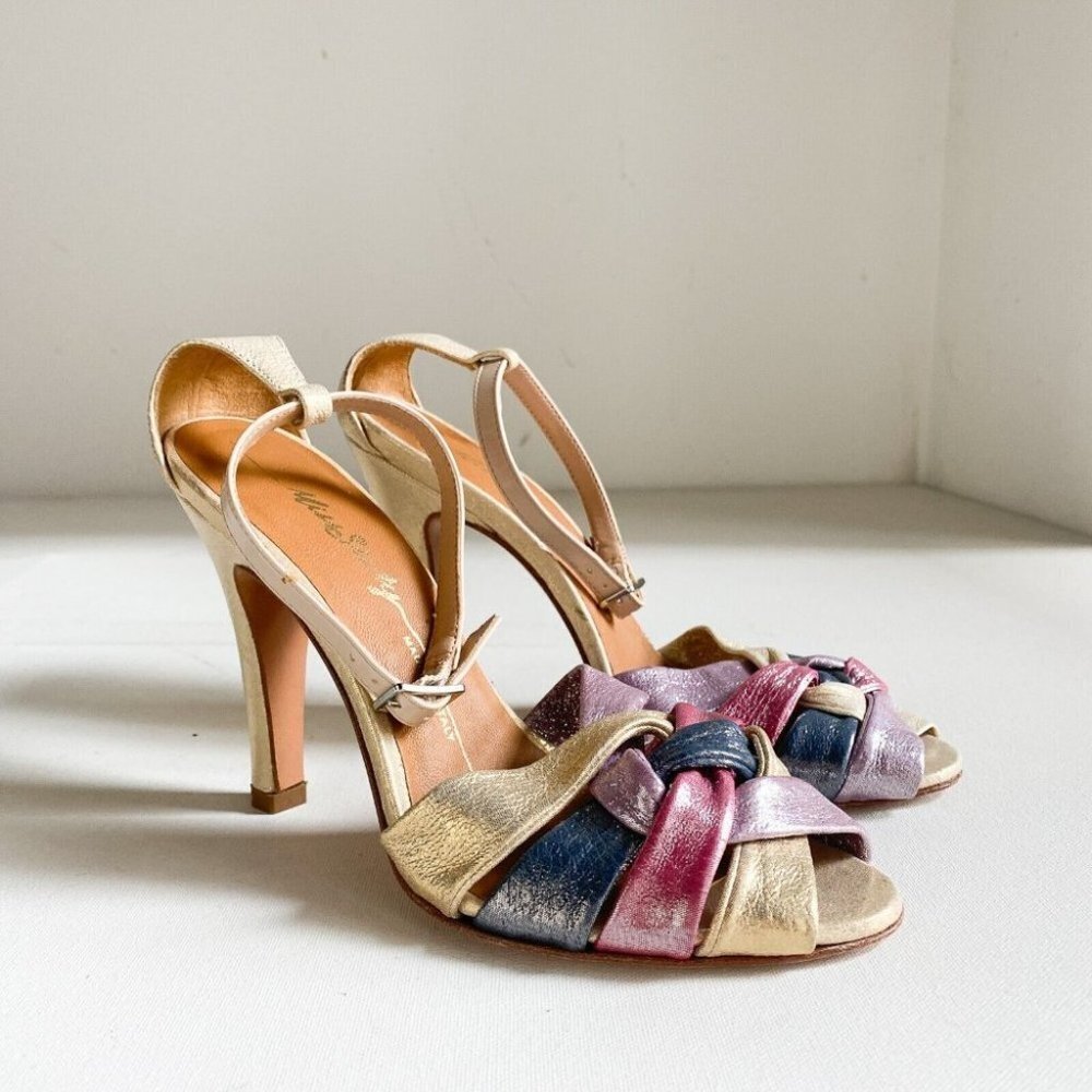 Miss Sixty Gold and Pink Heels